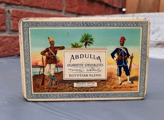 Alte Blechdose Zigarettendose ABDULLA 20 Cigarettes Soldaten Militaria