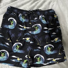Wonder Nation Boys Swim Shorts Lot Size 10-12 Multicolor Drawstring Elastic