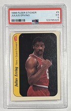 1986-87 Fleer - Stickers Julius Erving #5 PSA 5 - 76ers HOF