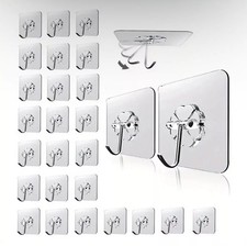 Strong Self Adhesive Hook Sticky Hooks Heavy Duty Wall Seamless Stick on 5~100