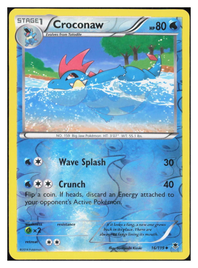 Croconaw Reverse Holo Uncommon XY - Phantom Forces 16/119 LP MO82