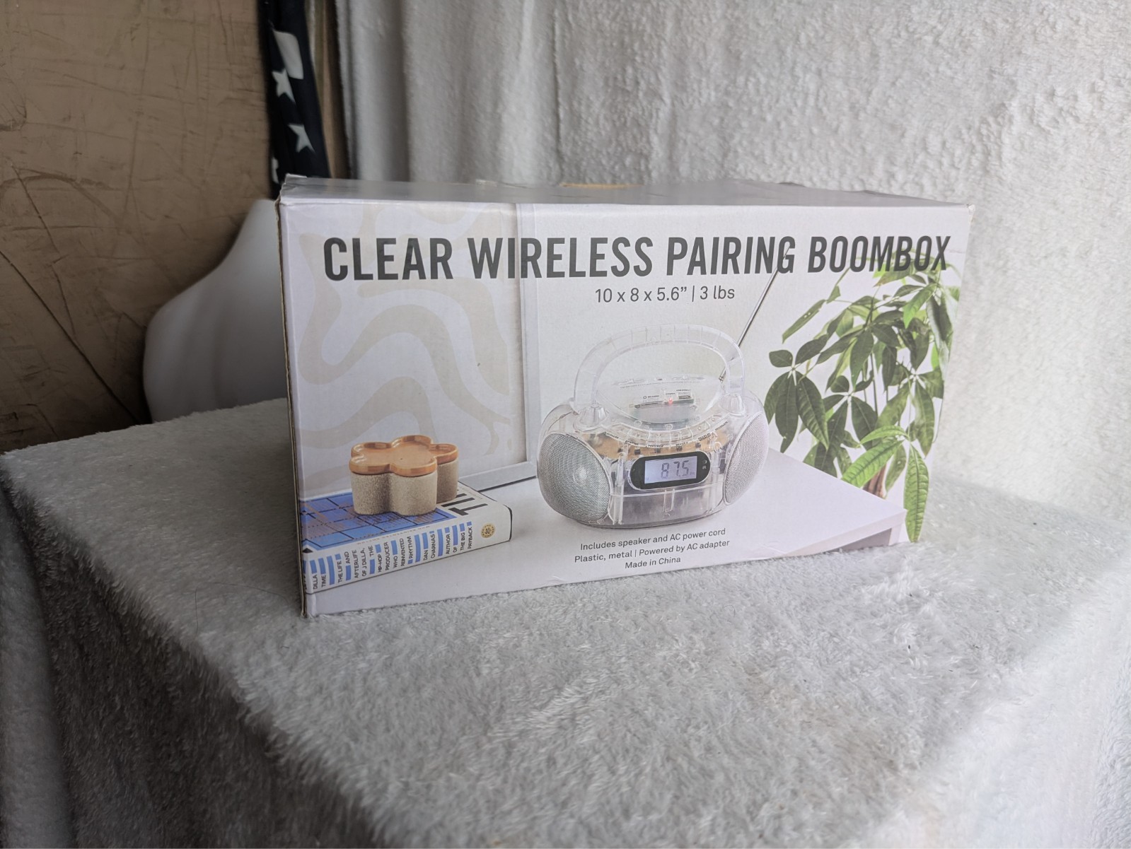 Clear Wireless Pairing Boombox