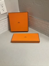 Hermes Orange Empty Box Gift Boxes (7.5x7.5x2-1/4) & (10x4x1)
