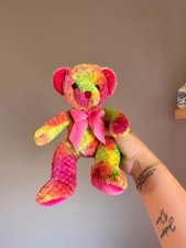 Russ Teddy Bear Confetti 10" Plush Tie-Dye Pink Bow