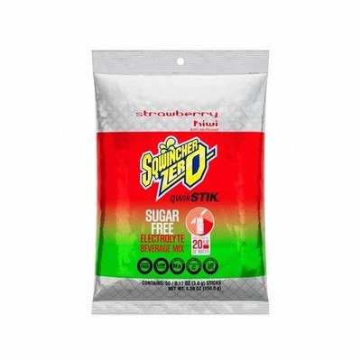 Sqwincher 159060975 Qwik Stik Sugar Free Electrolyte Mix Strawberry Kiwi 50Pk