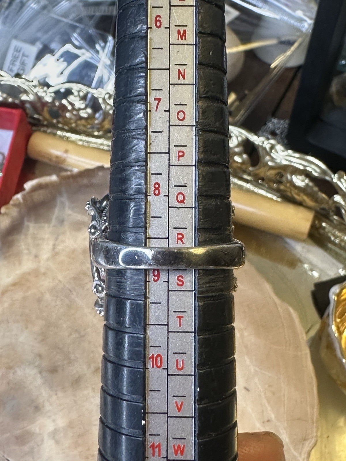 Large Statement Square Rose Quartz Marcasite 925 … - image 11