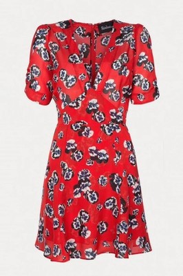 Realisation Par Ozzy Silk Floral Print Mini Dress size XS
