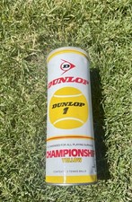 Vintage Dunlop Championship YELLOW 3 Tennis Balls Can SEALED New
