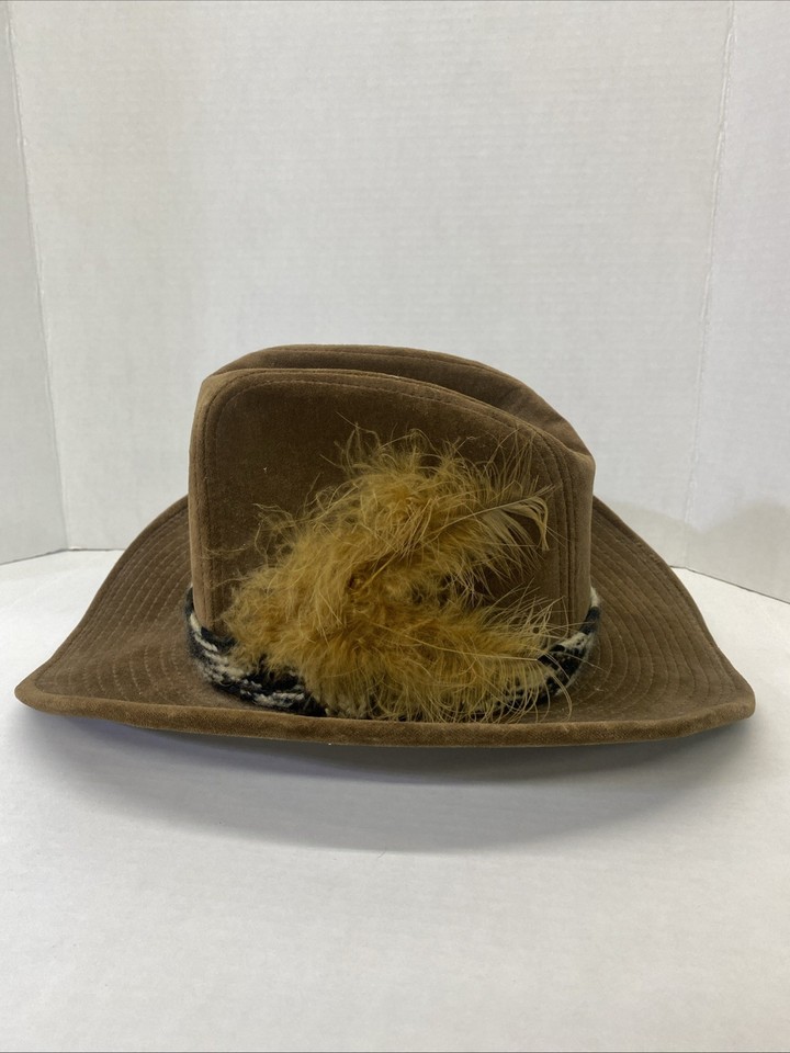 Vintage Stetson Western Hat 6 3/4-6 7/8 With Rope Band And Feathers | eBay