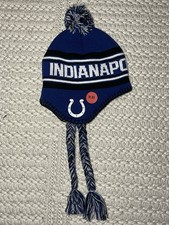 NFL Apparel Youth Indianapolis Colts Boy Size 4-7 Blue Knit Pom Stocking Beanie