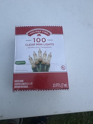 Holiday Time 100 Clear White Christmas Wedding Mini Lights String Indoor Outdoor