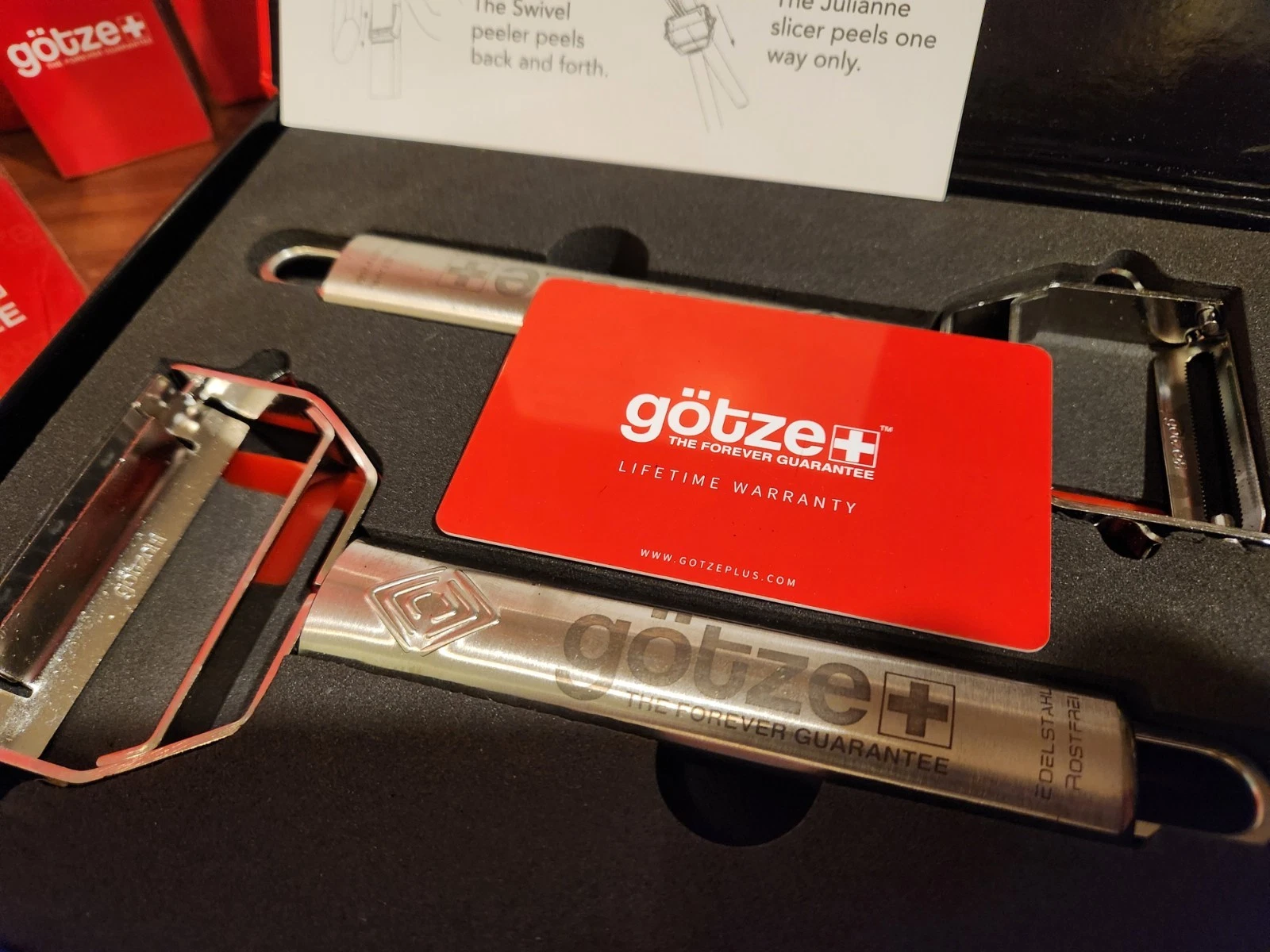 New GOTZE Peelers Set 3 Piece Premium Grade Pro Chef Vegetable SWISS Sealed NIB
Opens in a new windo