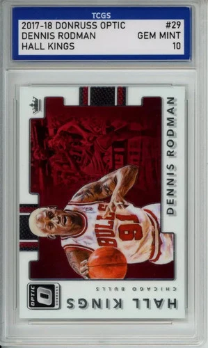 2017-18 PANINI DONRUSS OPTIC HALL KINGS #29 DENNIS RODMAN TCGS GEM MINT 10 -n1