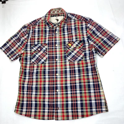 Canterbury Button Up Shirt Mens Size M Medium Plaid Check Double Pocket - Image 1 of 4