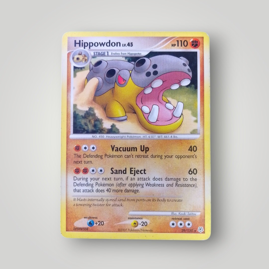 Pokemon Card TCG - Hippowdon - 29/130 - Diamond Pearl Base