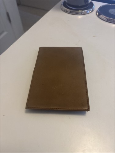Libro indirizzo e taschino tascabile bi-pieghevole vintage in pelle marrone dalla Germania occidentale - Foto 2 di 15