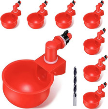 8Pcs Automatic Water Cups Poultry Drinker Waterer Chicken Duck Quail Drinking US