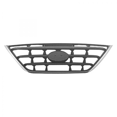 New Grille For 2004-2006 Hyundai Elantra GT Chrome Shell Painted Black Insert