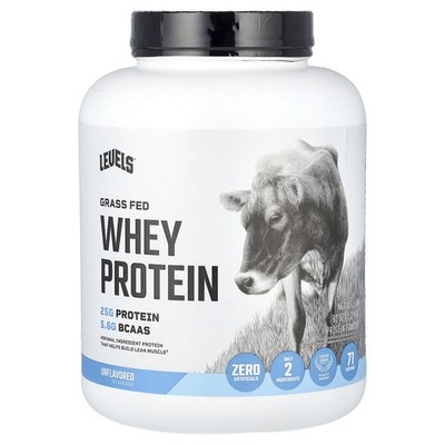 Grass Fed Whey Protein Powder, Unflavored, 5 lb (2.27 kg)