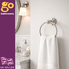 Brushed Nickel Towel Ring Wall Mount Bathroom Hand Towel Holder Modern