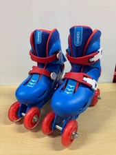 Oxelo play3 kids inline skates Size 11-13.5 w complete Safety gear