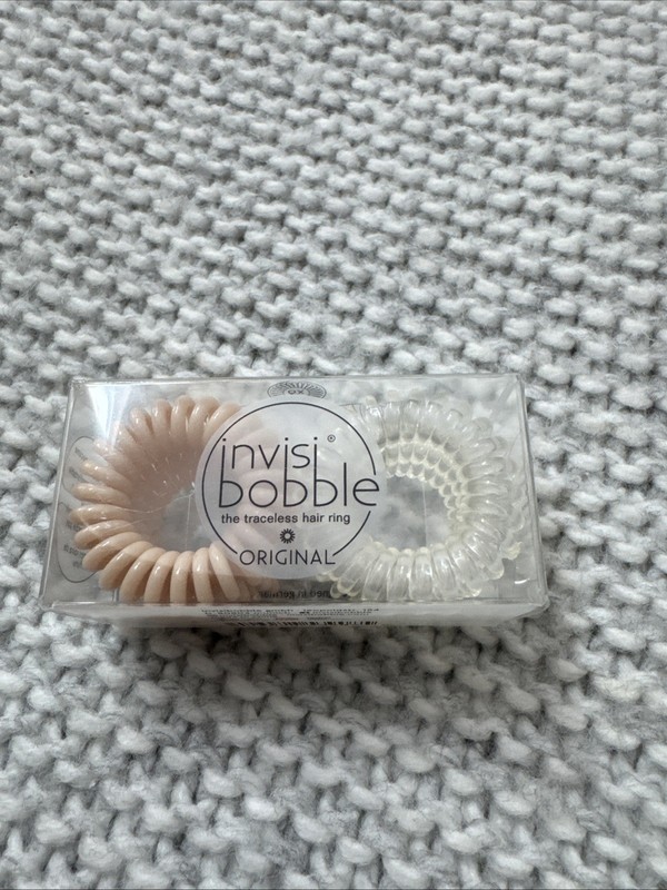 New Invisibobble Original Traceless Hair Ring 6 Pack Clear & Nude Hair Ties NEW