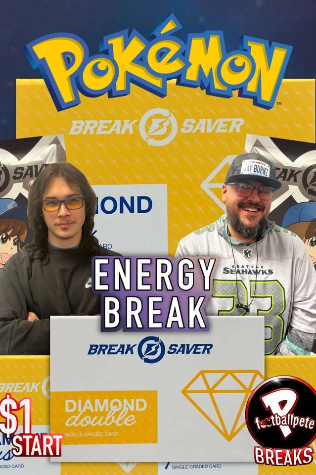 💥$1 START POKEMON BREAKSAVER ENERGY BREAK!💥 W/PFOOTBALL