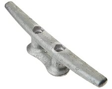 2810-F Dock Cleat, 10" Galvanised, Silver