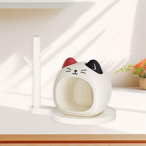 Porta llaves con estatua de gato, para anillos y pendientes, organizador, - Imagen 3 de 7