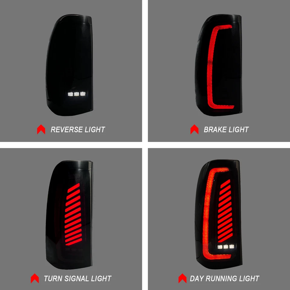 Luces traseras LED para Chevy Silverado 1500 2500 3500 HD 2003-2006 Foto 3 de 4