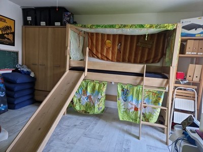 kinderbett 90x200 Spielebett Eike mit Rutsche von PAIDI