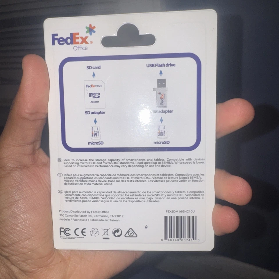 Fedex 16GB MicroSD Micro SDHC TF Flash Class 10 Memory Card 16G with Adapters - Image 4 of 4