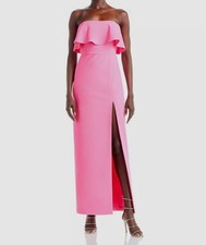 Aidan by Aidan Mattox Women Pink Strapless Popover Gown Dress Sz 8
