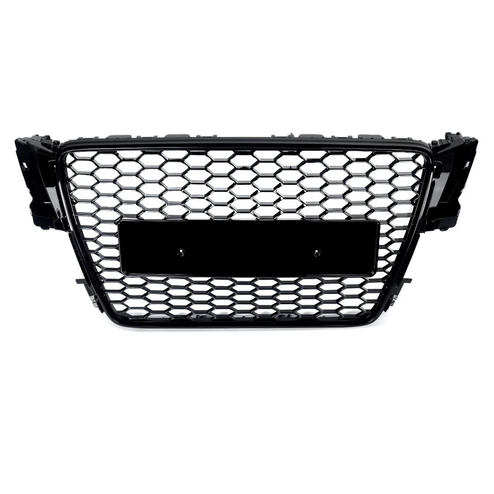 Front Mesh RS5 Style Bumper Grille For Audi A5/S5 B8 8T 2008-2012 Glossy Black Foto 3 de 4