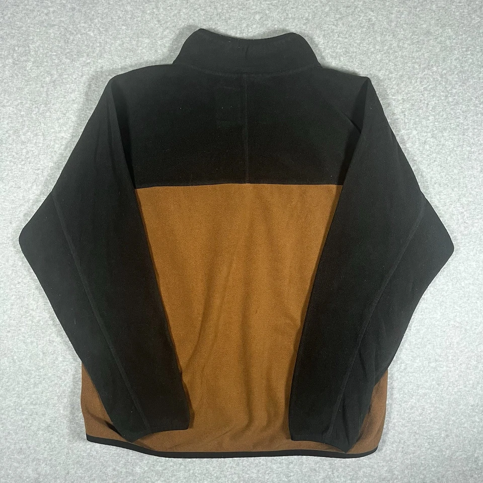 Pullover polar KAVU media cremallera para hombre XL naranja negro bloques de color senderismo al aire libre Foto 2 de 4