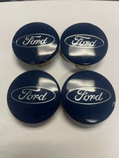 4pcs Wheel Center Caps 2-18 Blue Hubcaps Rim Emblem For Ford 54mm Mgm