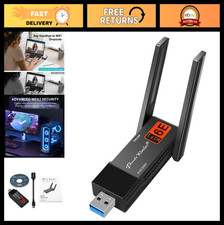 Tri-Band WiFi 6E USB 3.0 Adapter - AXE3000, 2.4/5/6 GHz for Windows  Linux
