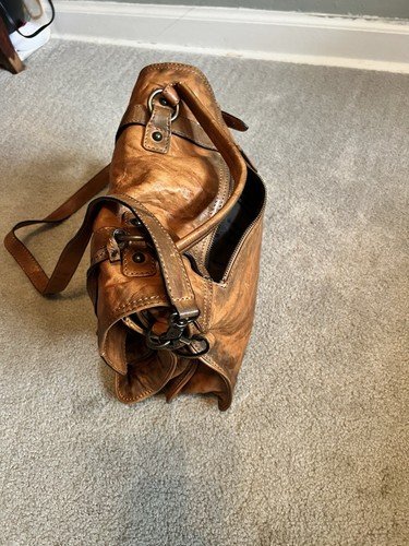 Frye Cameron Leather Satchel Crossbody Handbag Camel Brown - Bild 23 von 24