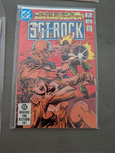 DC Comics Sgt. Rock #373 Burning Soldier 1983 Bronze Age War Comic Book