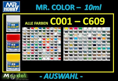 MW22 MR. HOBBY C-FARBE C001 - C609 MR. COLOR (10 ML) ALLE FARBEN (329 EUR/l)