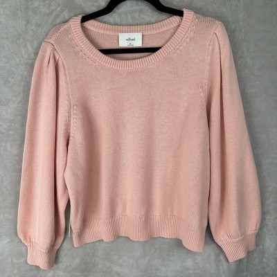 Aritzia Wilfred Sweater Womens 2XL Pink Seabrook Cropped Wool Casual Boho Preppy