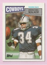 1987 Topps Football Card #264 HERSCHEL WALKER Dallas Cowboys ROOKIE RC *A8. rookie card picture