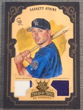 2004 Diamond Kings DK Materials Framed Gold #116 Garrett Atkins Jersey 10 /50