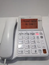 AT&T CL4940 Large Display Corded Telephone with Answering System (White)