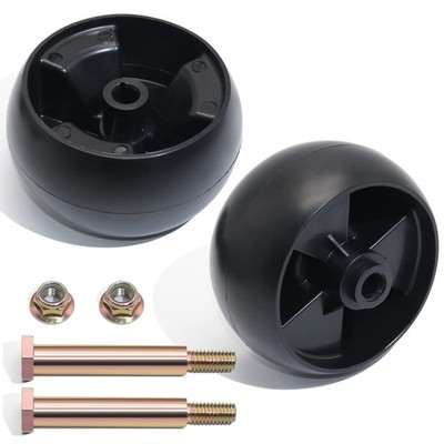 CheeMuii 734-04155 Mower Deck Wheels Kit 2 Pack 5'' 5inch-2pcs, Black-2