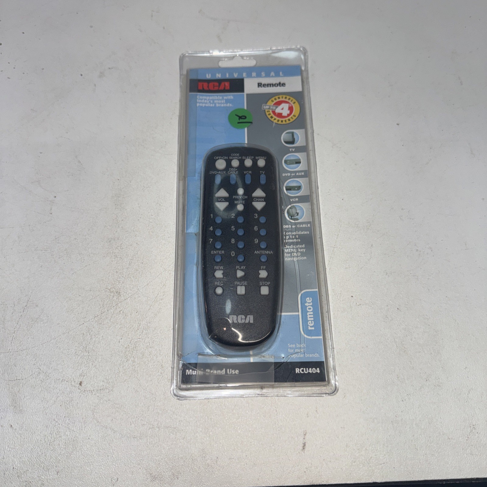 Control Model Rcu404n - For Tv Vcr Cable Box Sound System