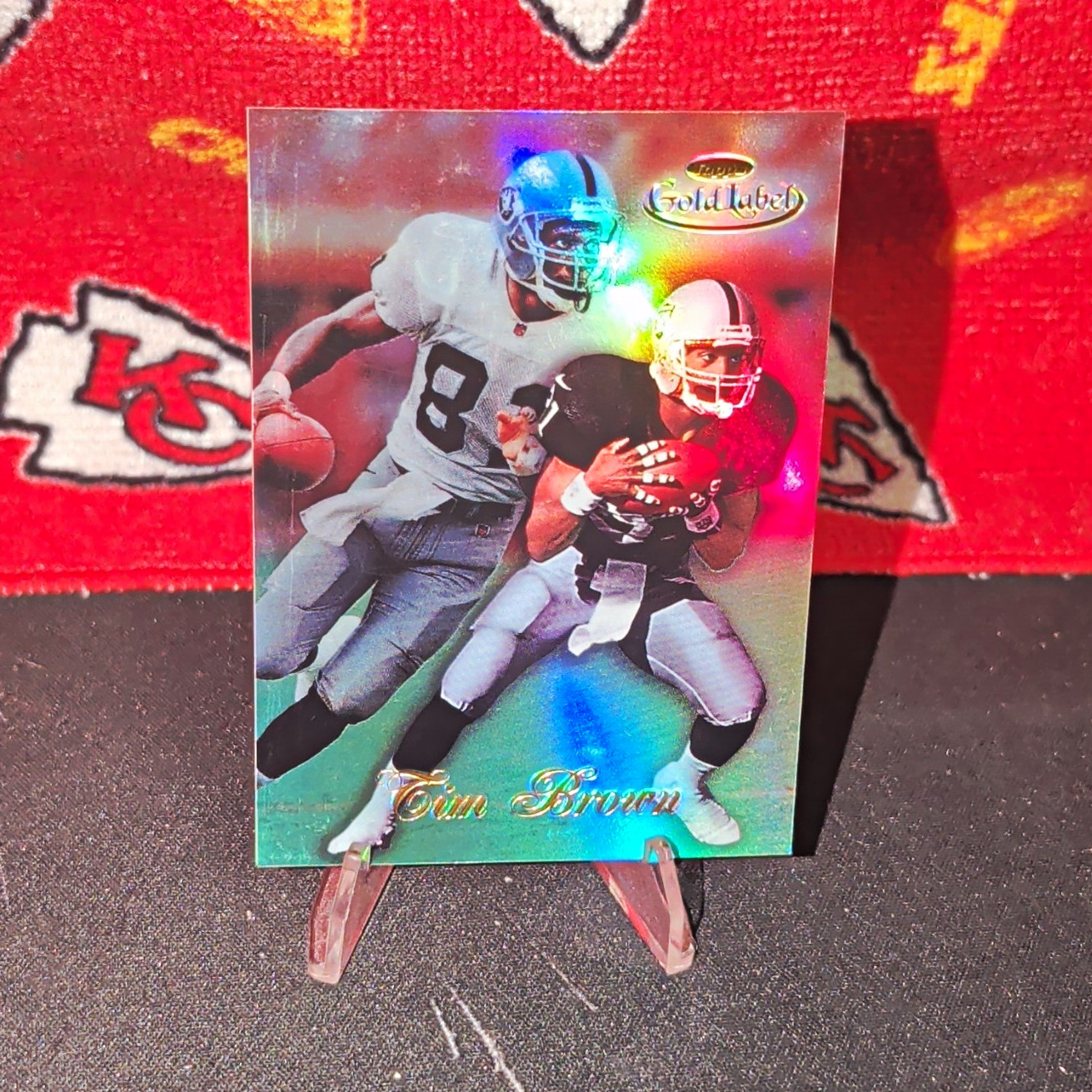 Topps 1998 Gold Label Tim Brown Raiders #35 Base Set Football Trading Card