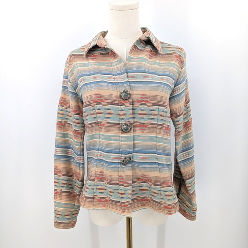 Tasha Polizzi Southwestern Cotton Jacket – Boho Western Aztec Print, XS