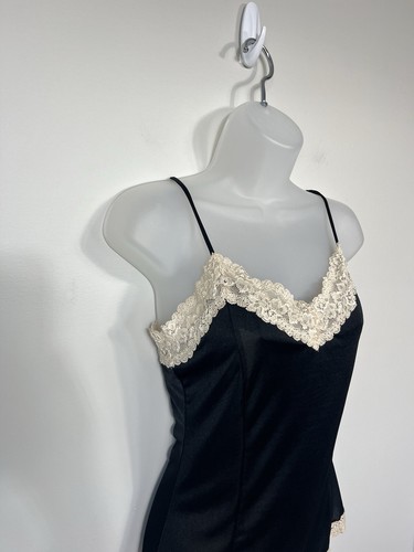 Y2K The Limited Tank Top Women Small Black Slip Camisole Y2K Coquette Lace Goth - Picture 3 of 10