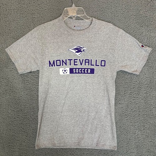 Montevallo Falcons Champion Mens T-Shirt Gray Size S Small Crew Neck New NWT
